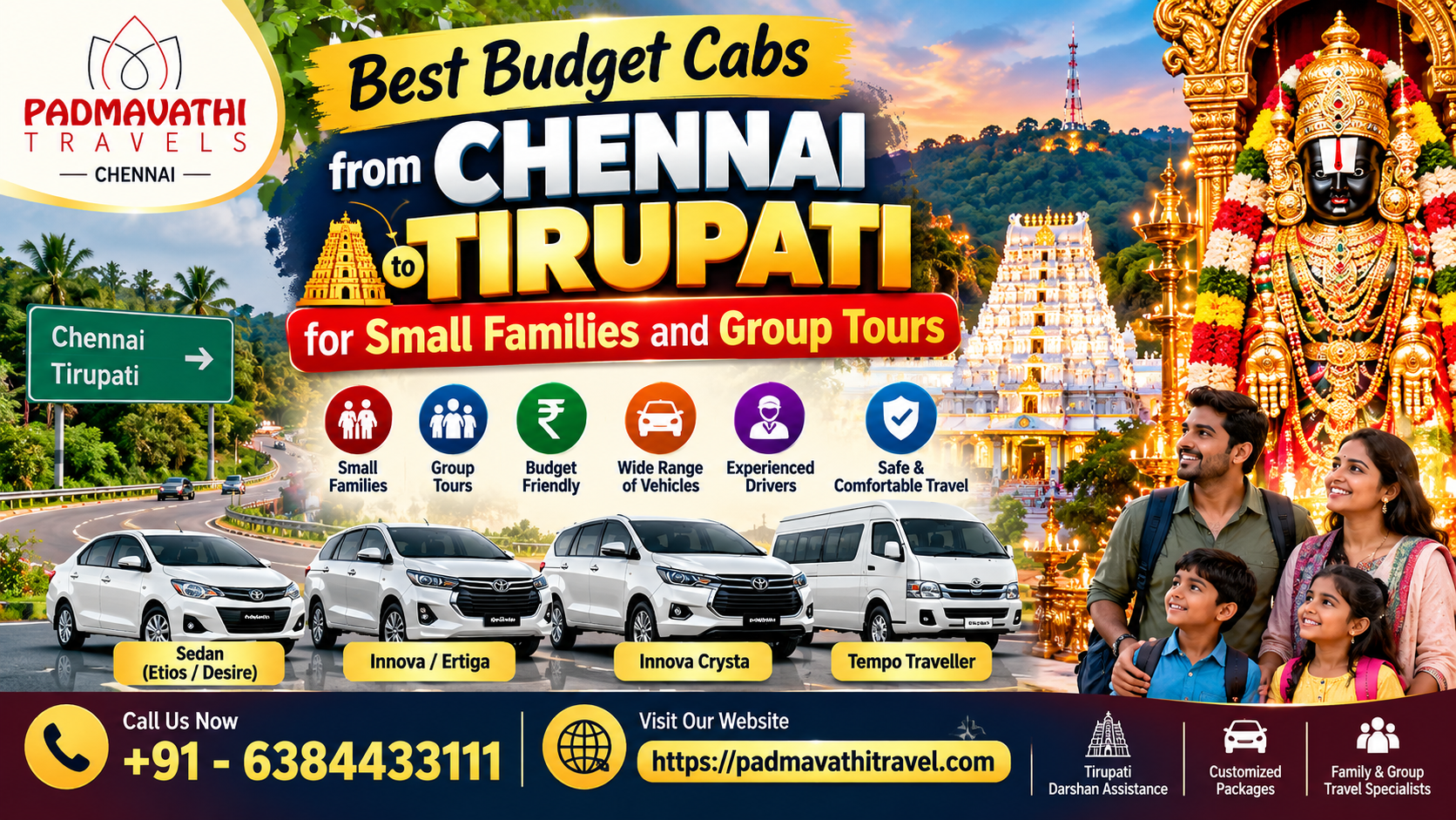 budget-friendly Chennai to Tirupati cab package