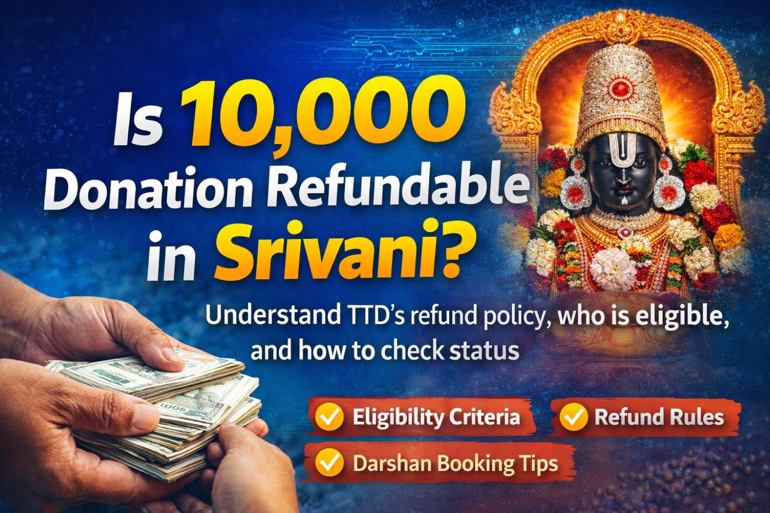 Srivani donation refund policy