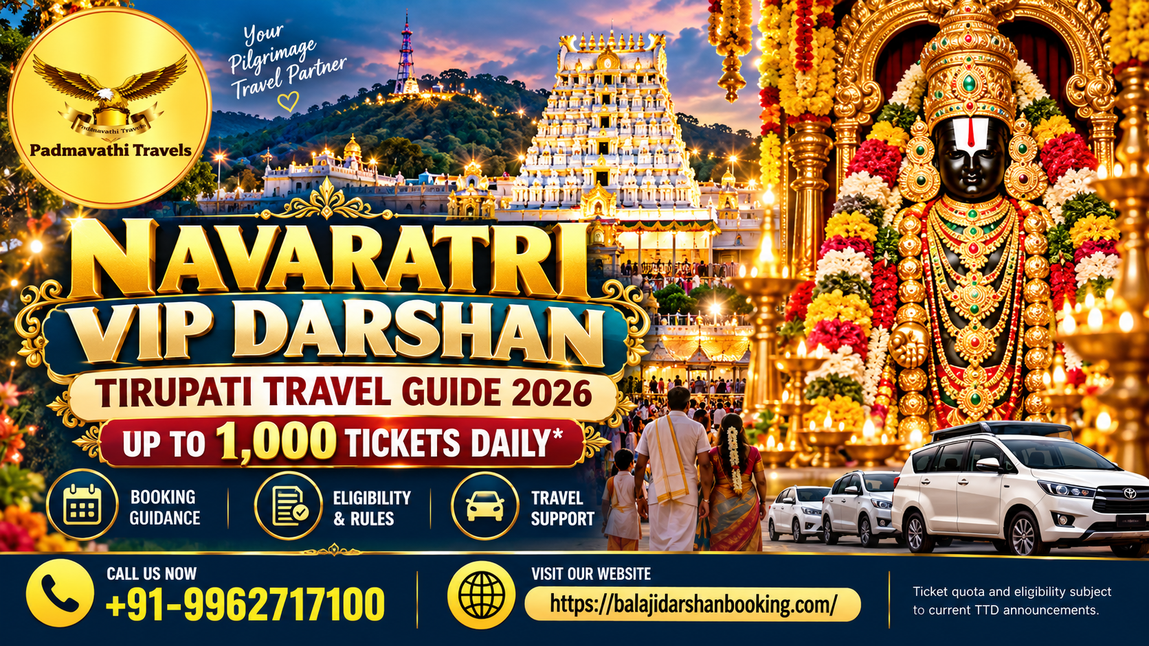 Navaratri VIP Darshan at Tirupati