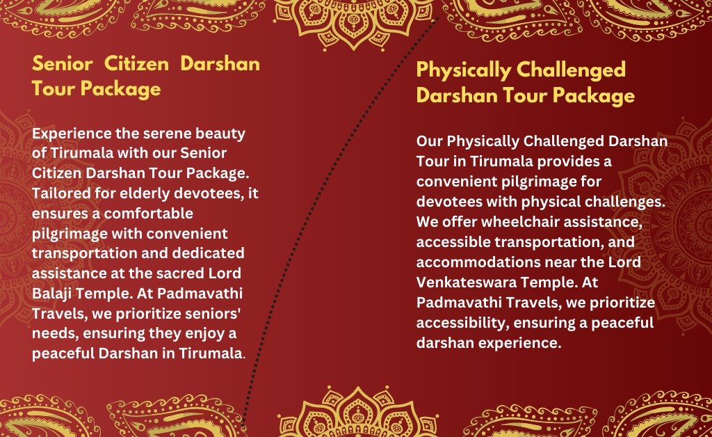 Physically Challenged Darshan Packages