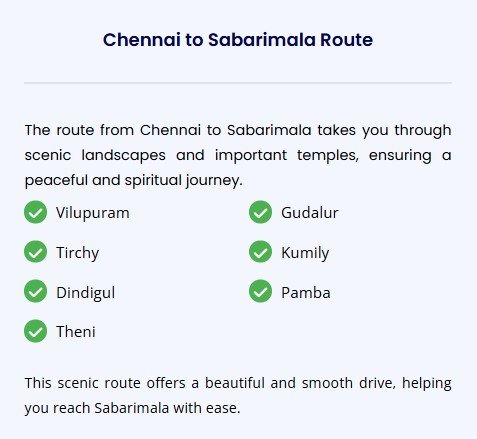 Chennai to Sabarimala Tour