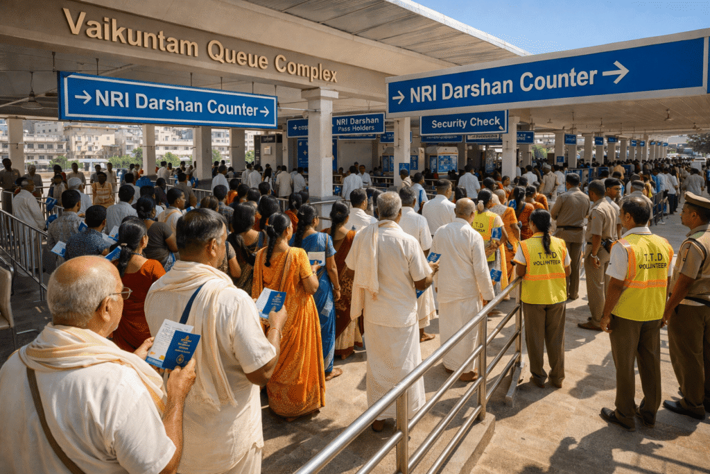 Tirupati NRI Darshan entry at Vaikuntam Queue Complex